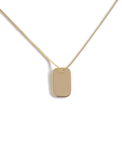 Corrente masculina minimalista com pingente Retangular personalizado