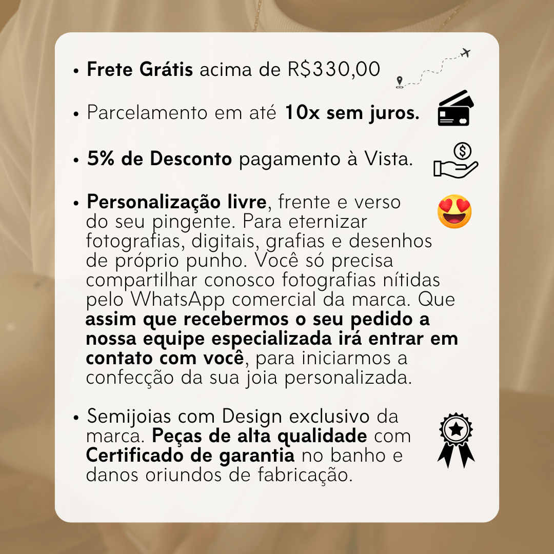 condições especiais de pagamento e envio linha masculina adulta personalizada